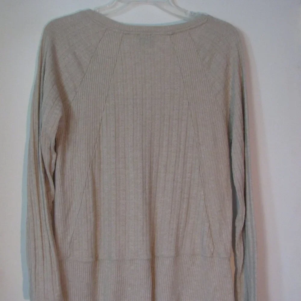 * Como Vintage Sweater XL EUC tan Long Sleeve Ribbed Knit Top Super Soft - Picture 5 of 6